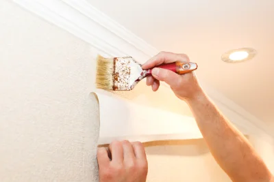 Pose de papier peint à Moutonneau — revêtements muraux et toiles de verre